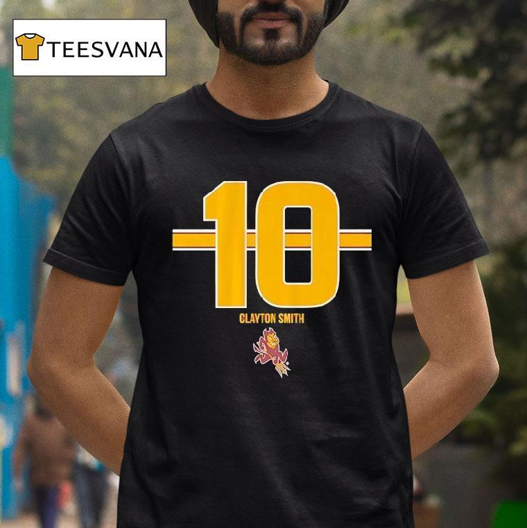 Clayton Smith Arizona State Sun Devils Football Stripe T Shirt Clayton Smith Arizona State Sun Devils Football Stripe T Shirt