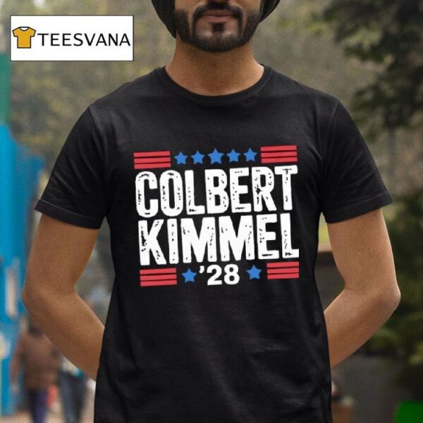 Colbert Kimmel Retro T Shirt