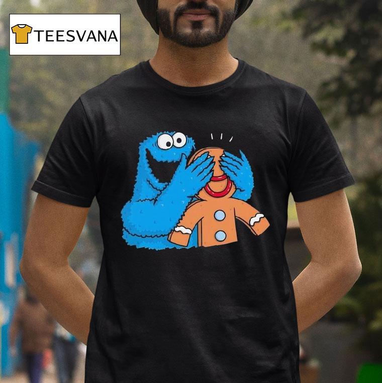 Cookie Monster X Gingerbread Man Monstrous Surprise T Shirt Cookie Monster X Gingerbread Man Monstrous Surprise T Shirt