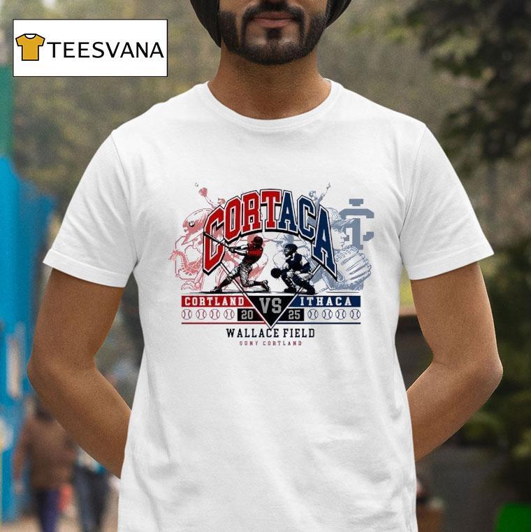 Cortaca Cortland Red Dragons Vs Ithaca Bombers Wallace Field Suny Cortland T Shirt Cortaca Cortland Red Dragons Vs Ithaca Bombers Wallace Field Suny Cortland T Shirt