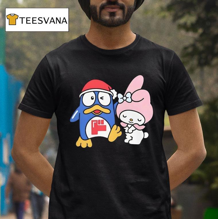 Cute Penguin And Bunny Friendship T Shirt Cute Penguin And Bunny Friendship T Shirt