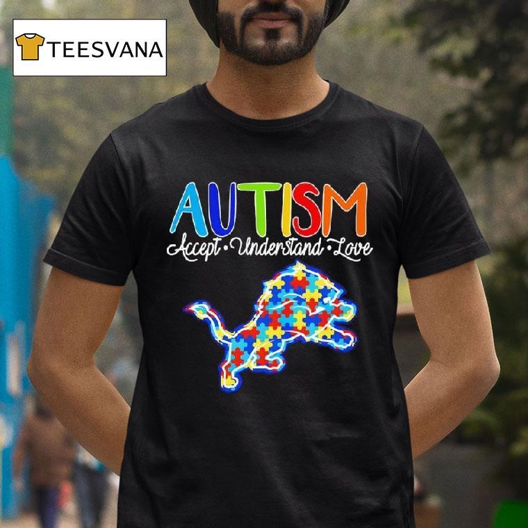 Detroit Lions Autism Accept Understand Love T Shirt Detroit Lions Autism Accept Understand Love T Shirt