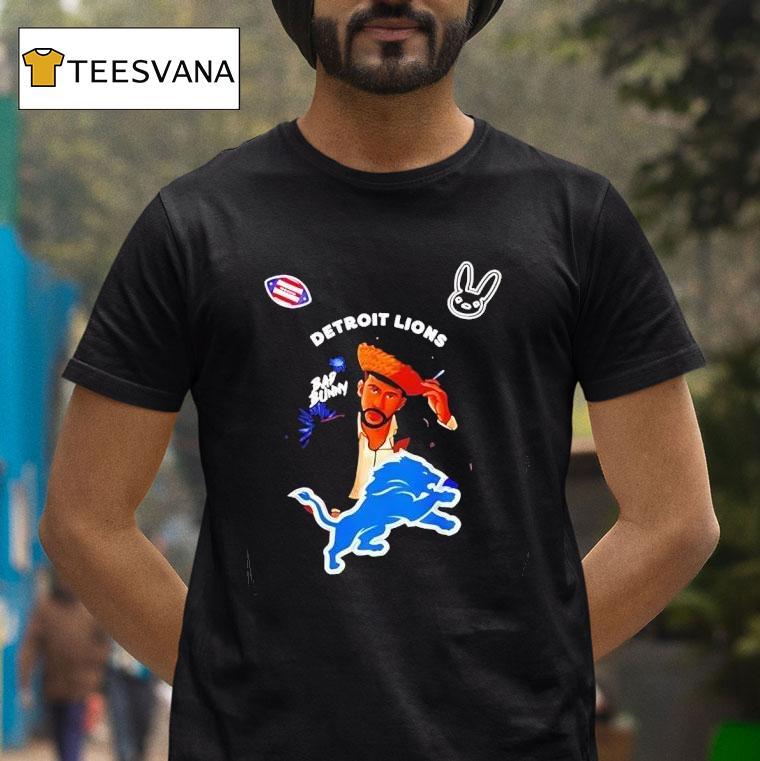 Detroit Lions Bad Bunny Super Bowl Lx T Shirt Detroit Lions Bad Bunny Super Bowl Lx T Shirt