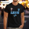 Detroit Lions X Bad Bunny Super Bowl Portrait Art Signature T Shirt