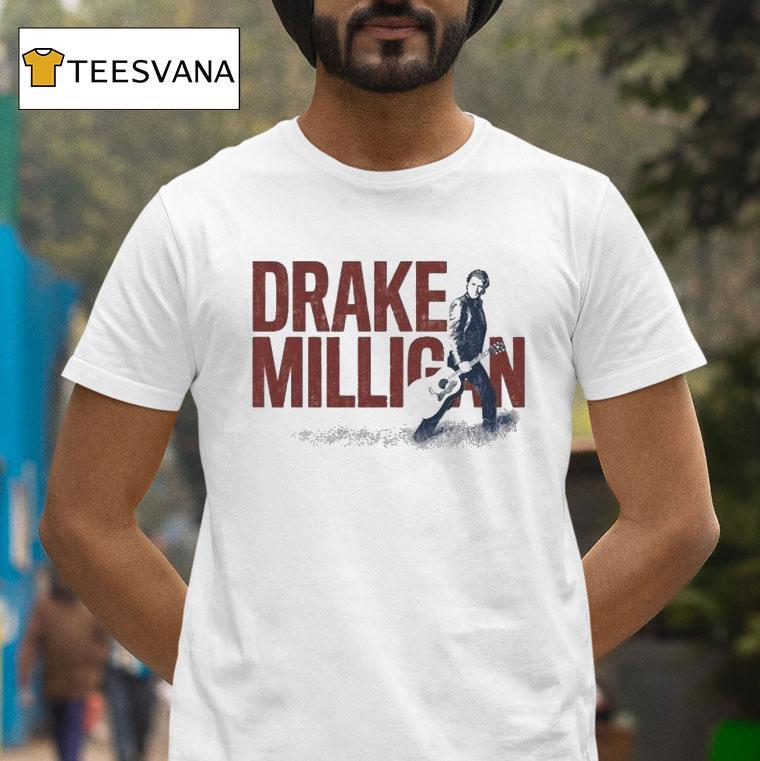 Drake Milligan Silver Guitar Photo T Shirt Drake Milligan Silver Guitar Photo T Shirt