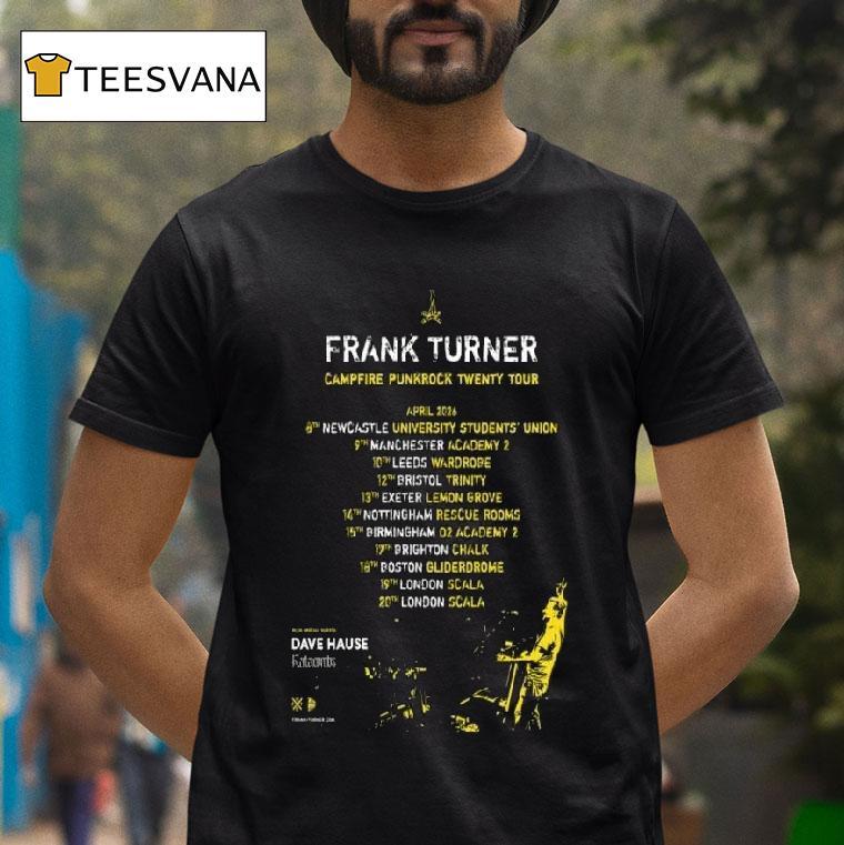Frank Turner Campfire Punkrock Twenty Tour T Shirt Frank Turner Campfire Punkrock Twenty Tour T Shirt