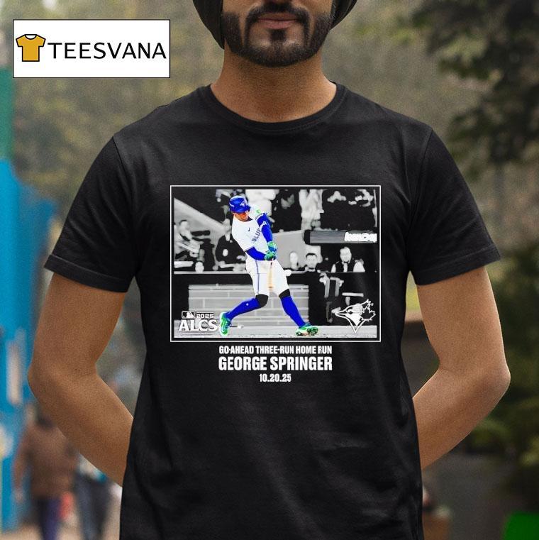 George Springer Toronto Blue Jays Baseball Photo T Shirt George Springer Toronto Blue Jays Baseball Photo T Shirt