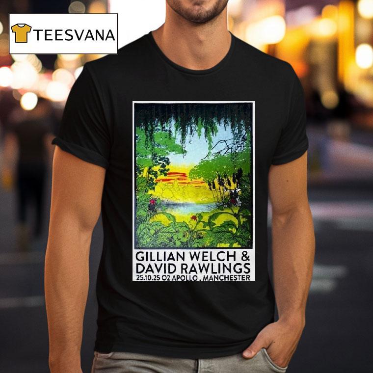 Gillian Welch With David Rawlings October Manchester Uk T Shirt Gillian Welch With David Rawlings October Manchester Uk T Shirt