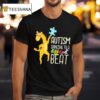Giraffe Autism Dancing To A Different Bea T Shirt