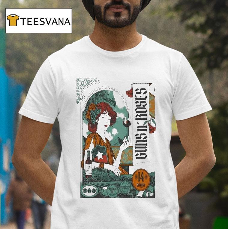 Guns N Roses Santiago Cl T Shirt Guns N Roses Santiago Cl T Shirt