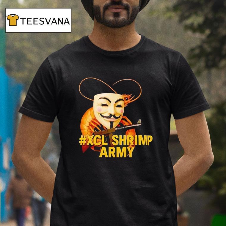 Guy Fawkes Mask Xcl Shrimp Army T Shirt Guy Fawkes Mask Xcl Shrimp Army T Shirt