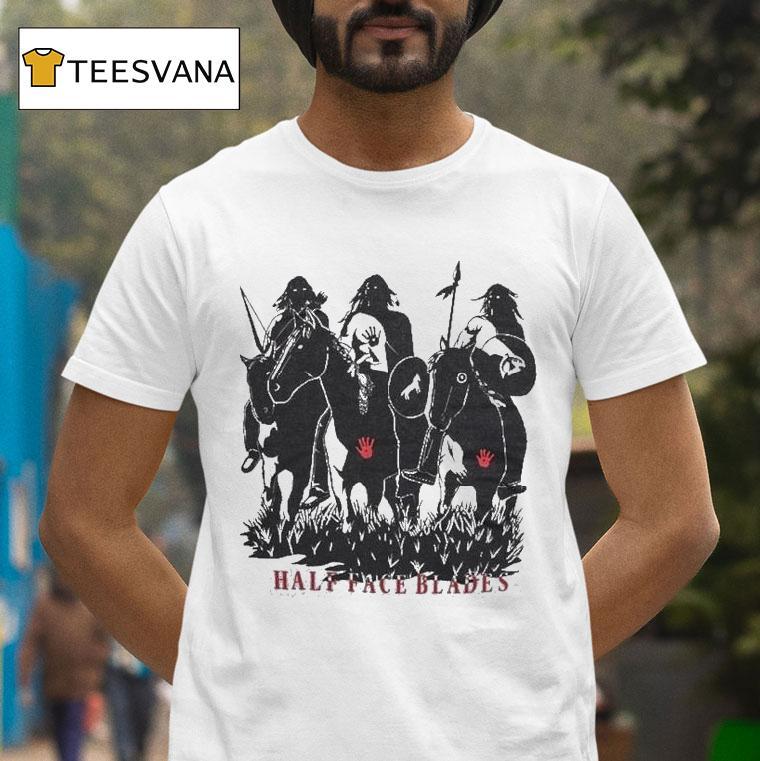 Half Face Blades War Party T Shirt Half Face Blades War Party T Shirt