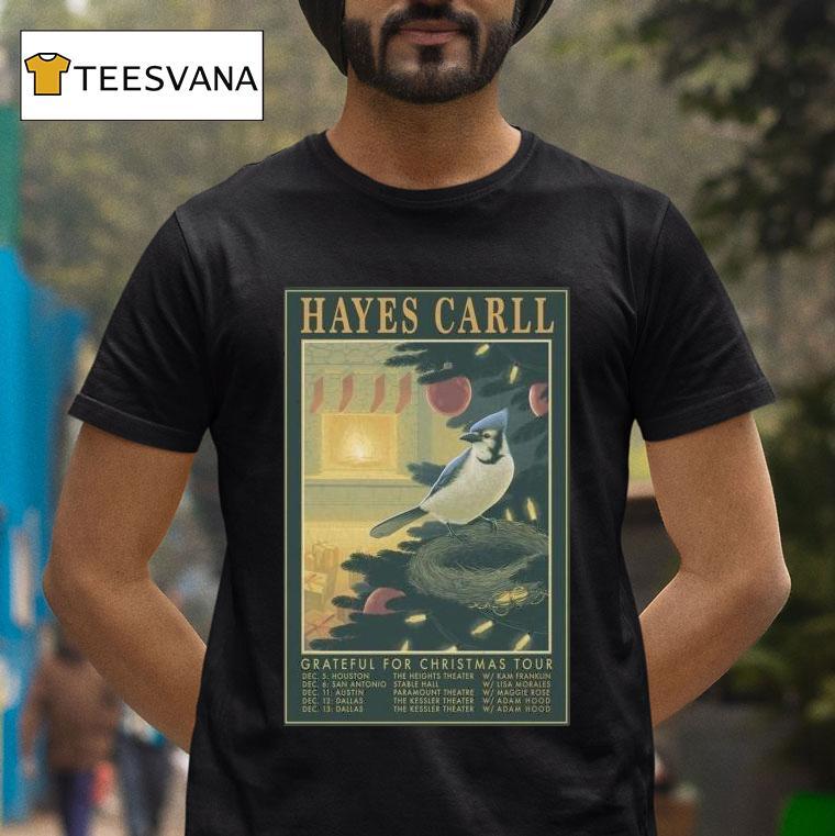 Hayes Carll Grateful For Christmas Tour Bird T Shirt Hayes Carll Grateful For Christmas Tour Bird T Shirt