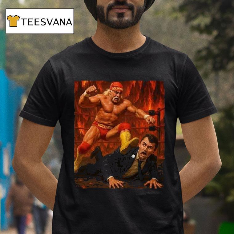 Hulk Hogan Hulkamania Beat Charlie Kirk Wrestling Meme T Shirt Hulk Hogan Hulkamania Beat Charlie Kirk Wrestling Meme T Shirt