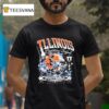 Illinois Fighting Illini Football Helmet Vintage T Shirt