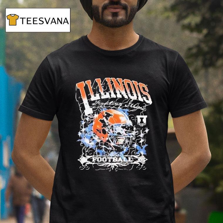 Illinois Fighting Illini Football Helmet Vintage T Shirt Illinois Fighting Illini Football Helmet Vintage T Shirt