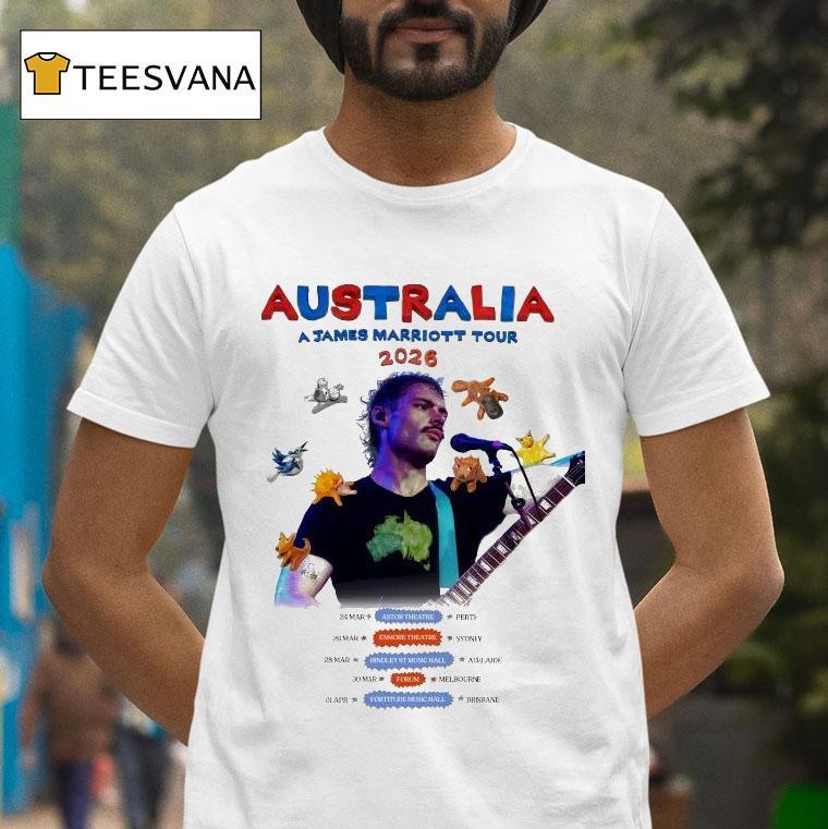 James Marriott Australia Tour T Shirt James Marriott Australia Tour T Shirt