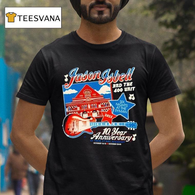 Jason Isbell The Historic Venue Th Anniversary Residency T Shirt Jason Isbell The Historic Venue Th Anniversary Residency T Shirt