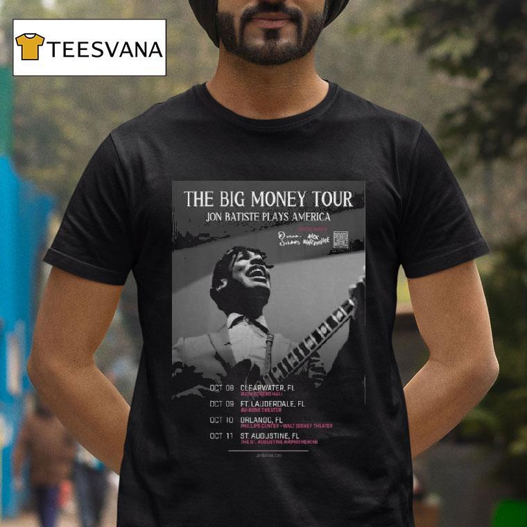 Jon Batiste Plays America The Big Money Tour Florida Oct T Shirt Jon Batiste Plays America The Big Money Tour Florida Oct T Shirt