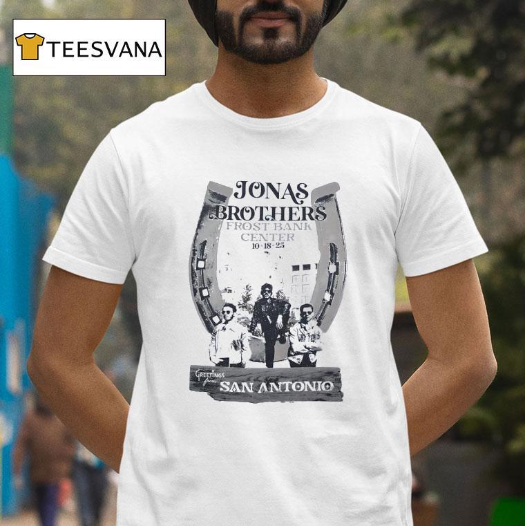 Jonas Brothers Frost Bank Center Greatings San Antonio T Shirt Jonas Brothers Frost Bank Center Greatings San Antonio T Shirt