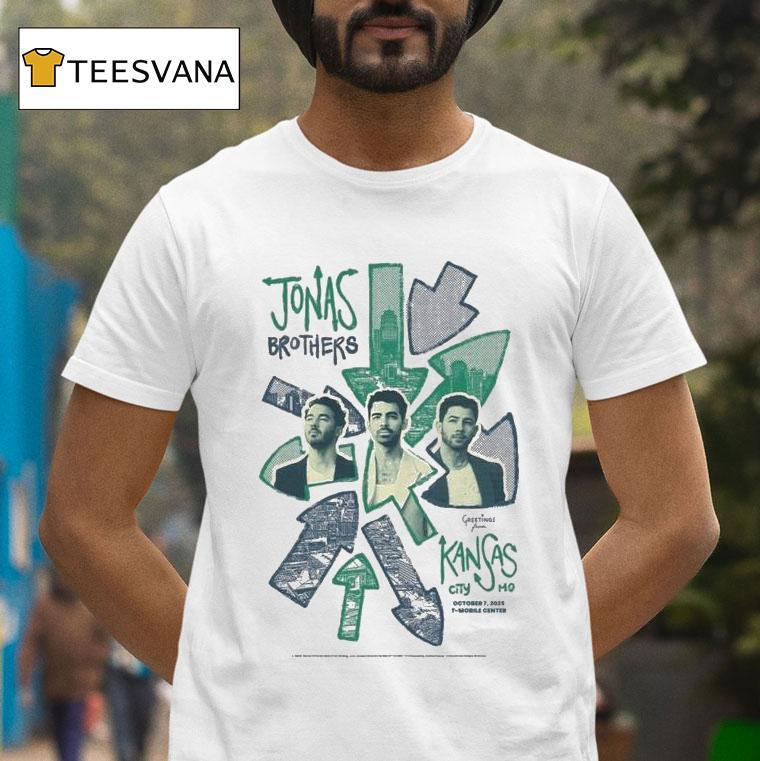 Jonas Brothers Kansas City Venue Greetings From Your Hometown In Kansas City Mo At T Mobile Center On October T Shirt Jonas Brothers Kansas City Venue Greetings From Your Hometown In Kansas City Mo At T Mobile Center On October T Shirt