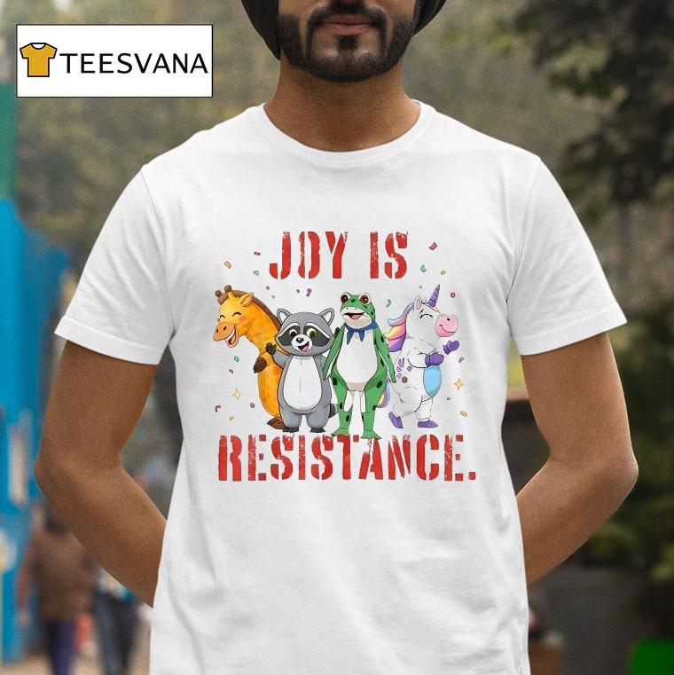 Joy Is Resistance Portland Frog Protest Raccoon Unicorn T Shirt Joy Is Resistance Portland Frog Protest Raccoon Unicorn T Shirt