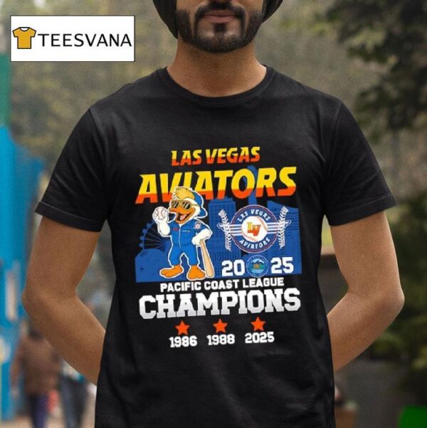 Las Vegas Aviators Baseball Pacific Coast League Champions Mascot Logo T Shirt