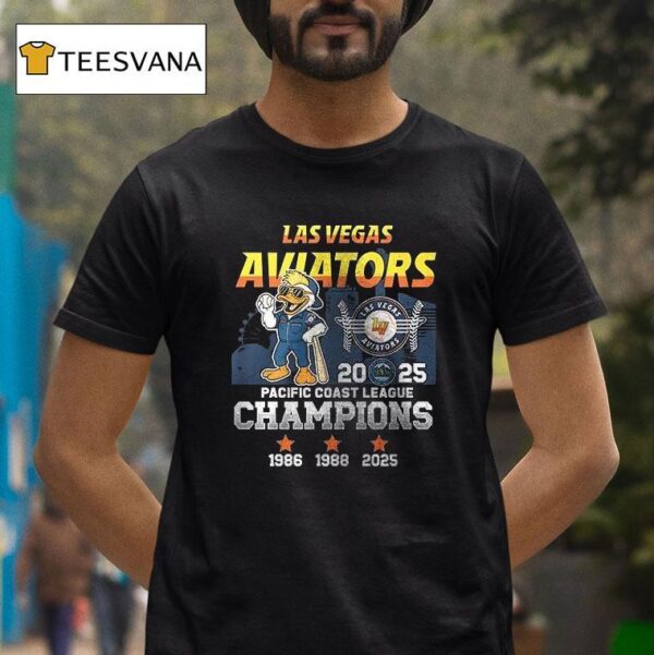 Las Vegas Aviators Pacific Coast League Champions Mascot Name Roster T Shirt