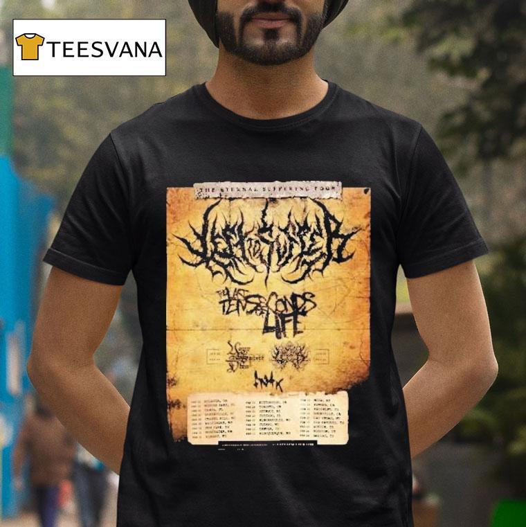 Left To Suffer The Eternal Suffering Tour Dates T Shirt Left To Suffer The Eternal Suffering Tour Dates T Shirt