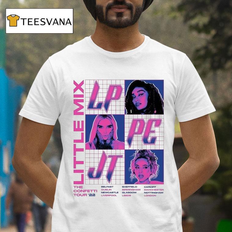 Little Mix The Confetti Tour Neon Grid T Shirt Little Mix The Confetti Tour Neon Grid T Shirt