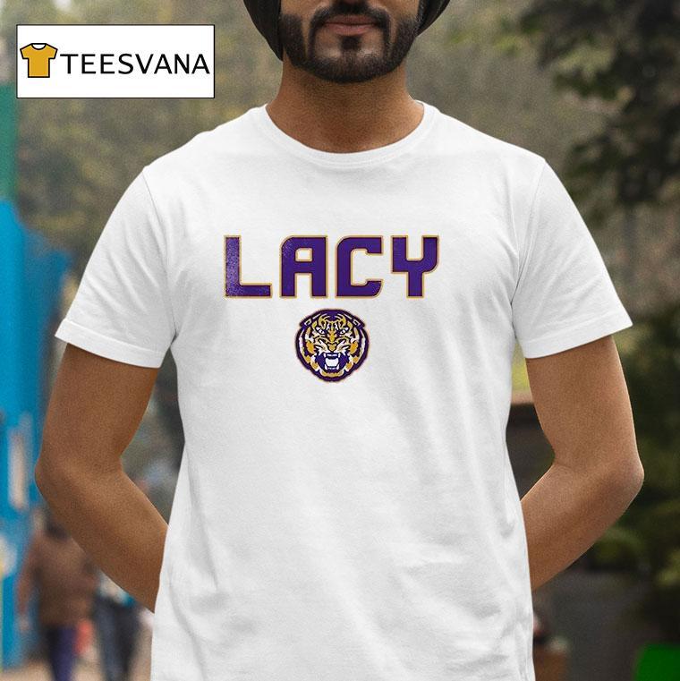 Lsu Tigers Rip Lacy White Graphic Pose T Shirt Lsu Tigers Rip Lacy White Graphic Pose T Shirt