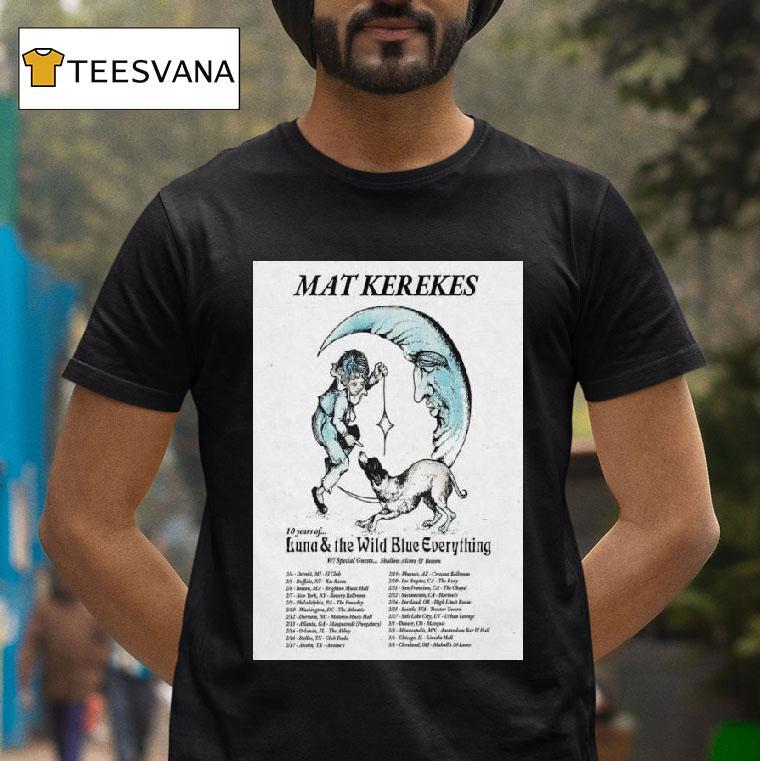 Mat Kerekes Years Of Luna The Wild Blue Everything Tour T Shirt Mat Kerekes Years Of Luna The Wild Blue Everything Tour T Shirt