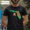 Miami Hurricanes We Run This State Florida Map T Shirt