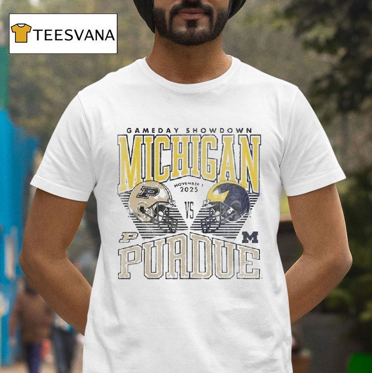 Michigan Wolverines Vs Purdue Boilermakers Football Gameday Showdown T Shirt Michigan Wolverines Vs Purdue Boilermakers Football Gameday Showdown T Shirt