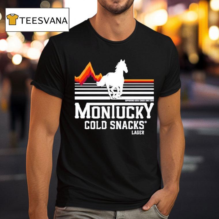 Montucky Cold Snacks Lager Horse T Shirt Montucky Cold Snacks Lager Horse T Shirt