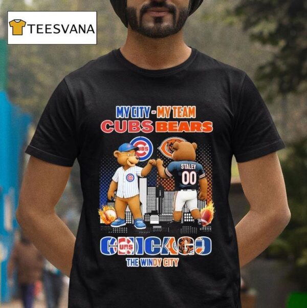 My City My Team Chicago Cubs Chicago Bears The Windy City Mascots T Shirt