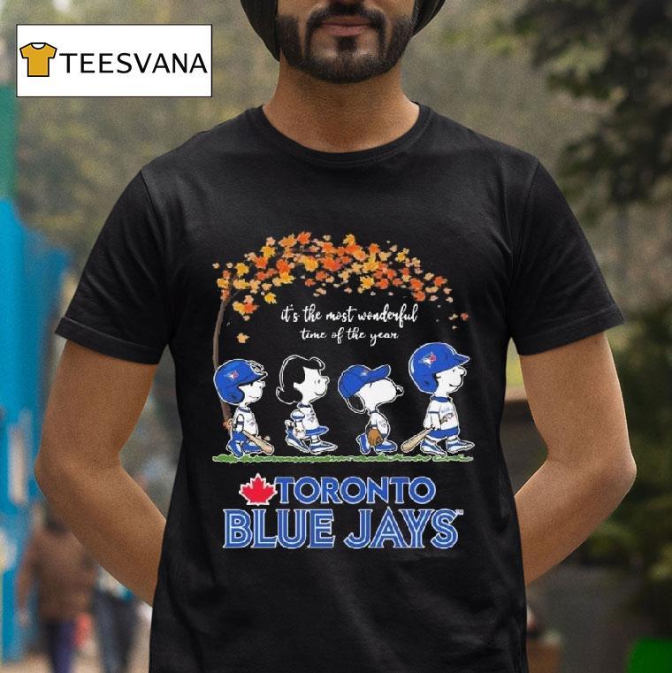 Peanuts Characters X Toronto Blue Jays It S The Most Wonderful Time Of The Year Autumn T Shirt Peanuts Characters X Toronto Blue Jays It S The Most Wonderful Time Of The Year Autumn T Shirt