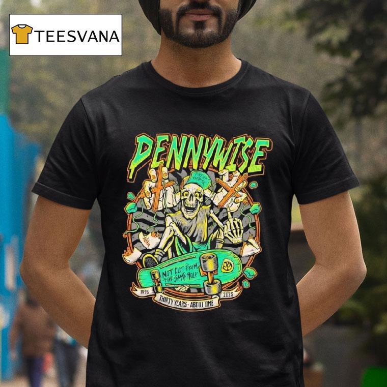 Pennywise About Time Years Anniversary Same Old Story T Shirt Pennywise About Time Years Anniversary Same Old Story T Shirt