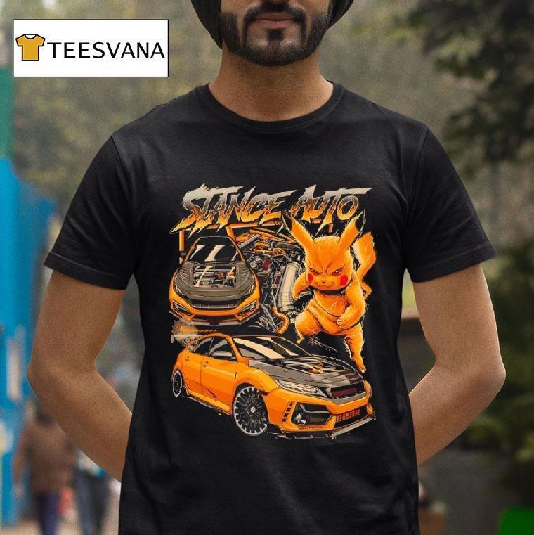 Pikachu Stance Auto Honda Civic Type R T Shirt Pikachu Stance Auto Honda Civic Type R T Shirt