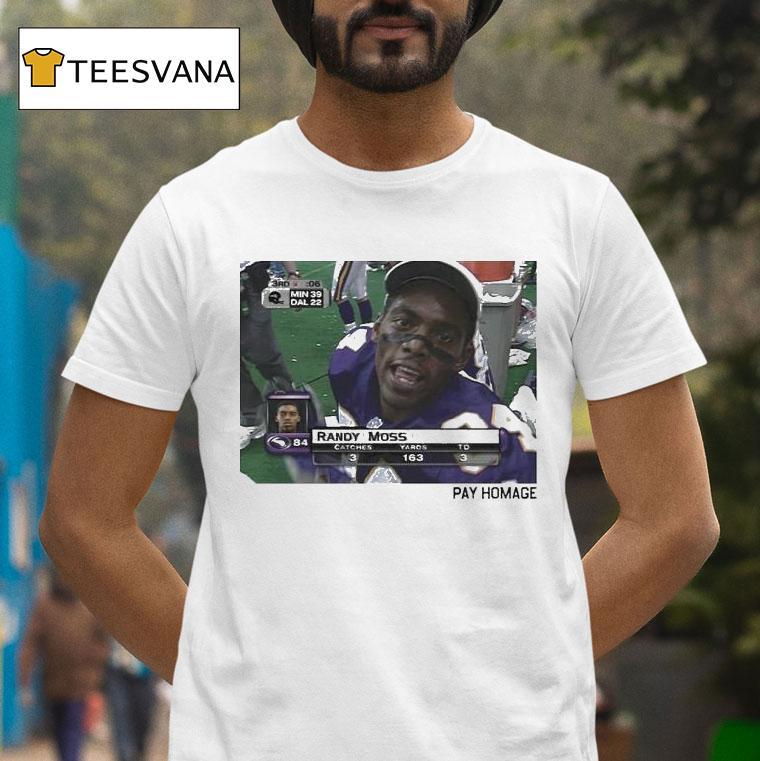 Randy Moss Minnesota Vikings Pay Homage T Shirt Randy Moss Minnesota Vikings Pay Homage T Shirt