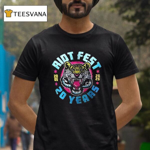 Riot Fest Years Route Tiger Lineup T Shirt