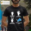 Rock Beats Scissors V Paper Beats Rock Scissors Beats Paper Nothing Beats Detroit Lions T Shirt