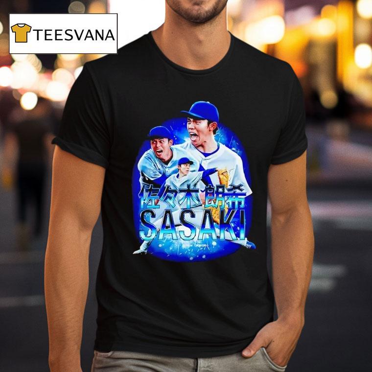 Roki Sasaki Los Angeles Dodgers Baseball Graphic T Shirt Roki Sasaki Los Angeles Dodgers Baseball Graphic T Shirt