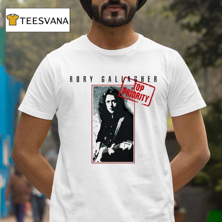 Rory Gallagher Top Priority Album T Shirt Rory Gallagher Top Priority Album T Shirt