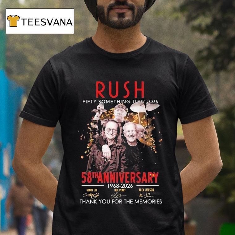 Rush Fifty Something Tour Th Anniversary Thank You For The Memories Signatures T Shirt Rush Fifty Something Tour Th Anniversary Thank You For The Memories Signatures T Shirt