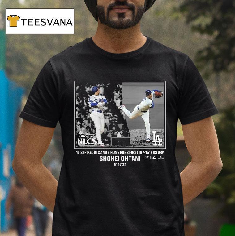 Shohei Ohtani Los Angeles Dodgers Mlb Postseason Momen T Shirt Shohei Ohtani Los Angeles Dodgers Mlb Postseason Momen T Shirt