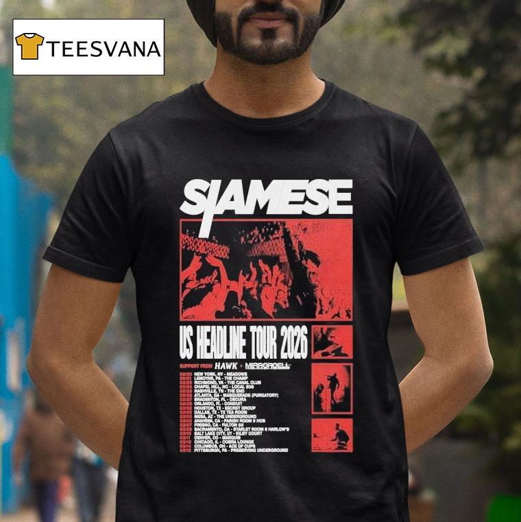 Siamese Us Headline Tour T Shirt Siamese Us Headline Tour T Shirt