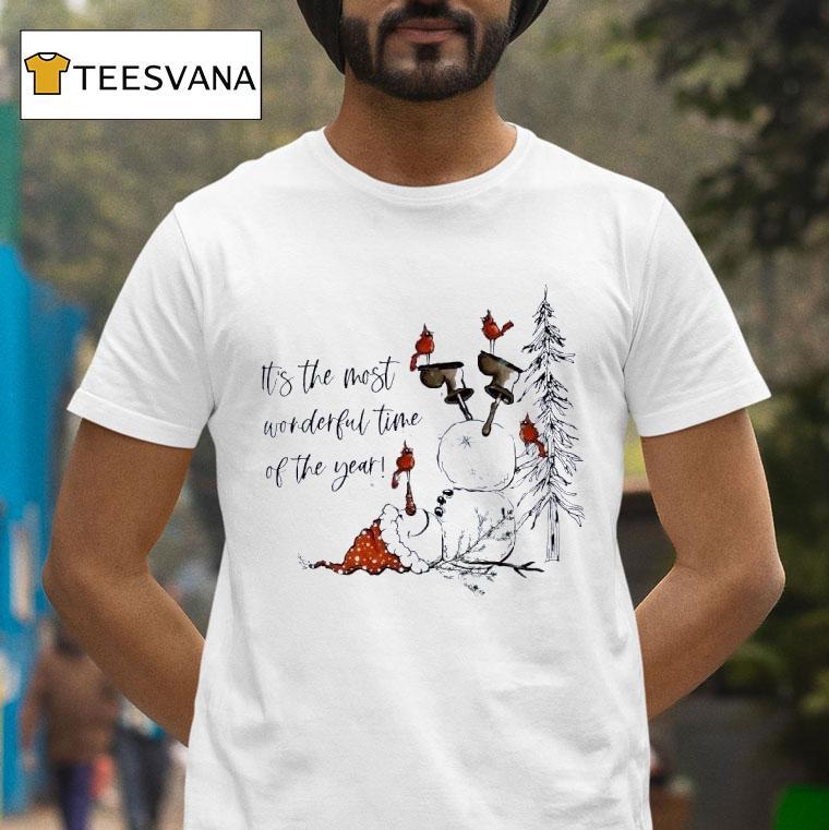 Snowman Christmas It S The Most Wonderful Time Of The Year T Shirt Snowman Christmas It S The Most Wonderful Time Of The Year T Shirt