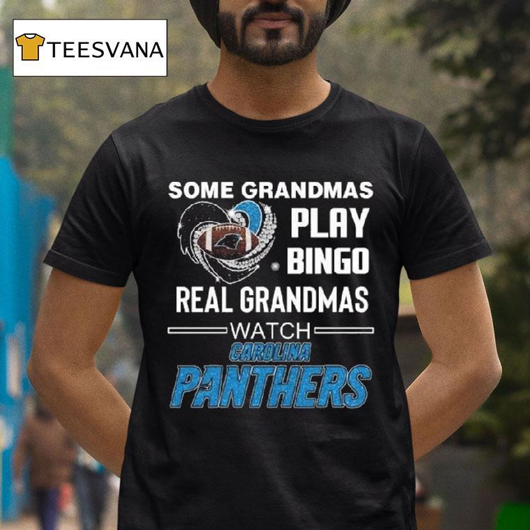 Some Grandmas Play Bingo Real Grandmas Watch Carolina Panthers Diamond Heart T Shirt Some Grandmas Play Bingo Real Grandmas Watch Carolina Panthers Diamond Heart T Shirt