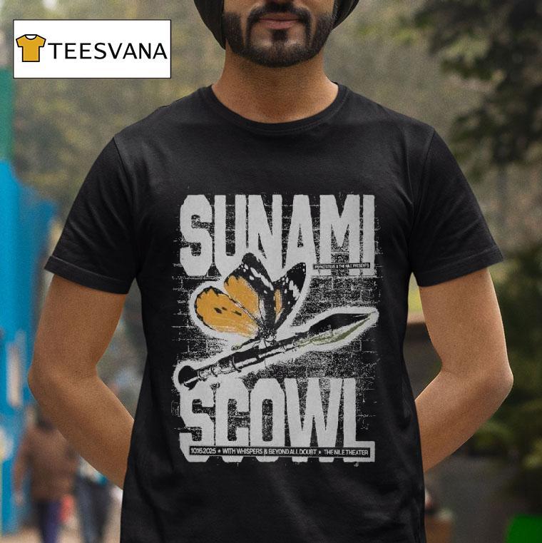 Sunami With Scowl Nile Theater Mesa In Mesa Az October T Shirt Sunami With Scowl Nile Theater Mesa In Mesa Az October T Shirt